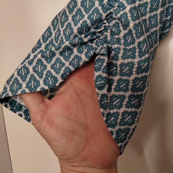 Feitong colorful printed moroccan boho popover mini dress tunic top - Picture 9 of 13